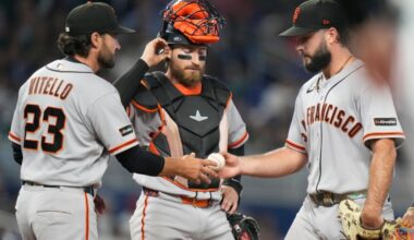 SF Giants plagued by four errors, four hit batters in ugly loss to Marlins