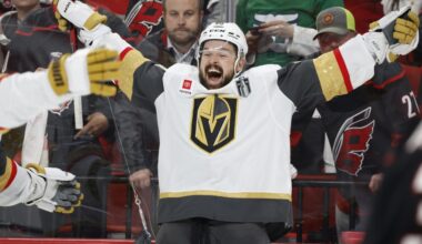 Vegas Golden Knights' Tomas Hertl gets help from ex-teammate Joe Pavelski