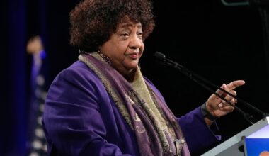 California Secretary of State Shirley Weber at the 2026 California Democratic Party State Convention in San Francisco, on Feb. 21.
