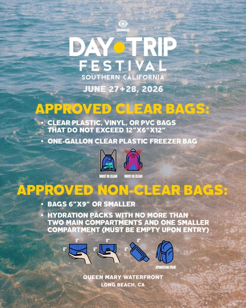 Bag Policy for Day Trip 2026. (Day Trip)