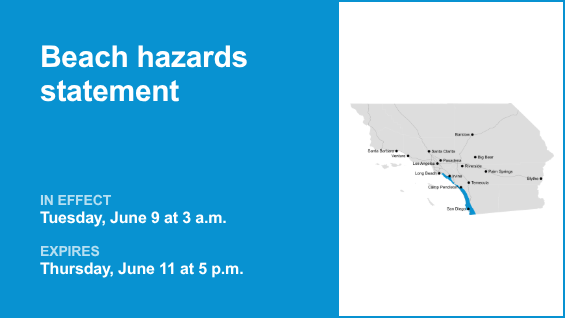 Beach hazards statement in place for Orange County Coast and San Diego County Coastal Areas from Tuesday to Thursday – Orange County Register