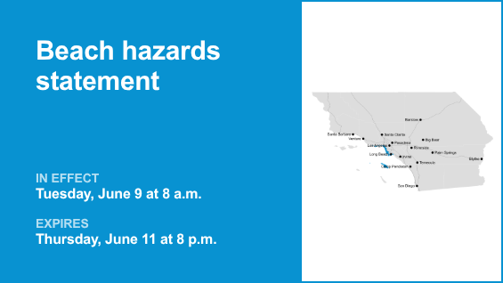 Beach hazards statement issued for Los Angeles County beaches from Tuesday to Thursday – San Gabriel Valley Tribune