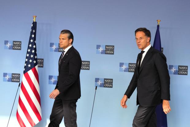 Defense Secretary Pete Hegseth and NATO Secretary General Mark Rutte.