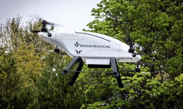 Brighton-based drone company Blueflite has partnered with Munson Healthcare to create a future aerial medical delivery system. The program has received more than $1.6 million in grants from the state (Courtesy of Blueflite)