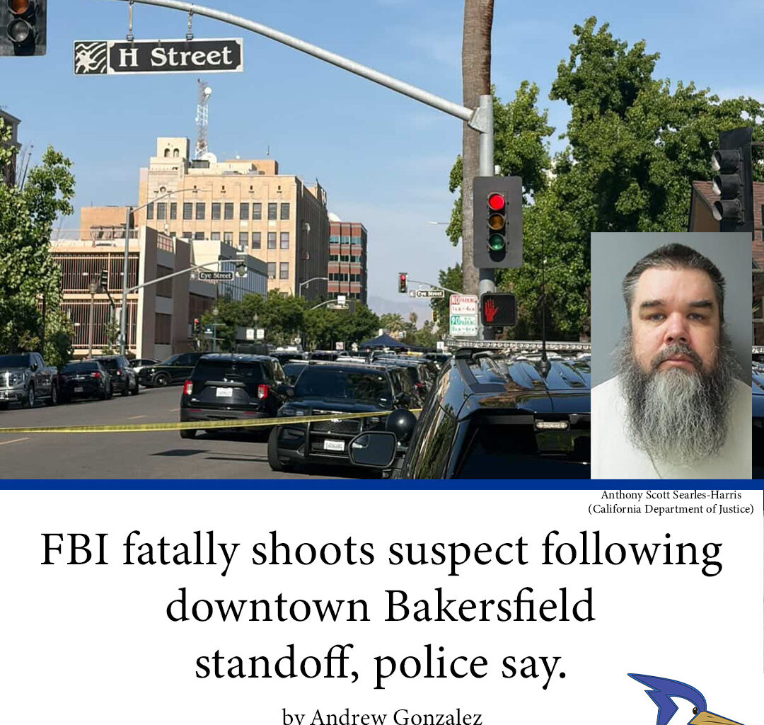 FBI fatally shoots suspect following downtown Bakersfield standoff, police say.