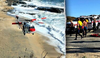 Rising tides sweep 2 sleeping college students to death at California beach