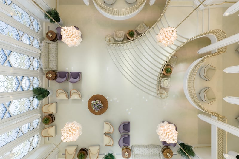 The celestial room of the San Diego California Temple.