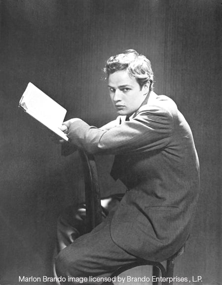 a photograph of marlon brando