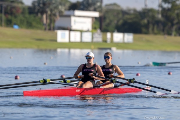 Carmel Valley students and rowers Gabriella Bigler and Thalia Makris won a national championship at the 2026 US Rowing Youth Nationals. (Adam Bruce)