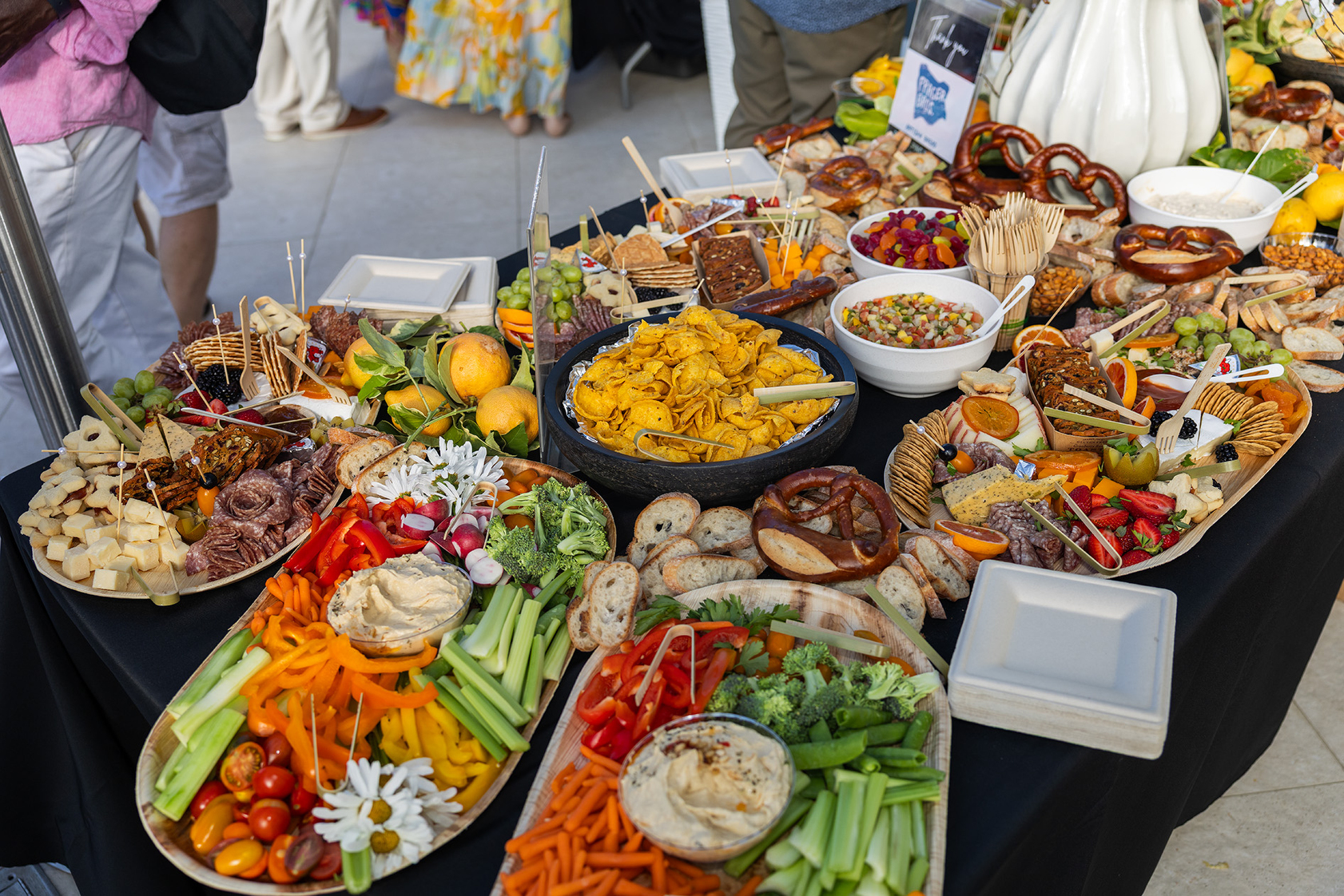 The event featured many food offerings, including this table sponsored...
