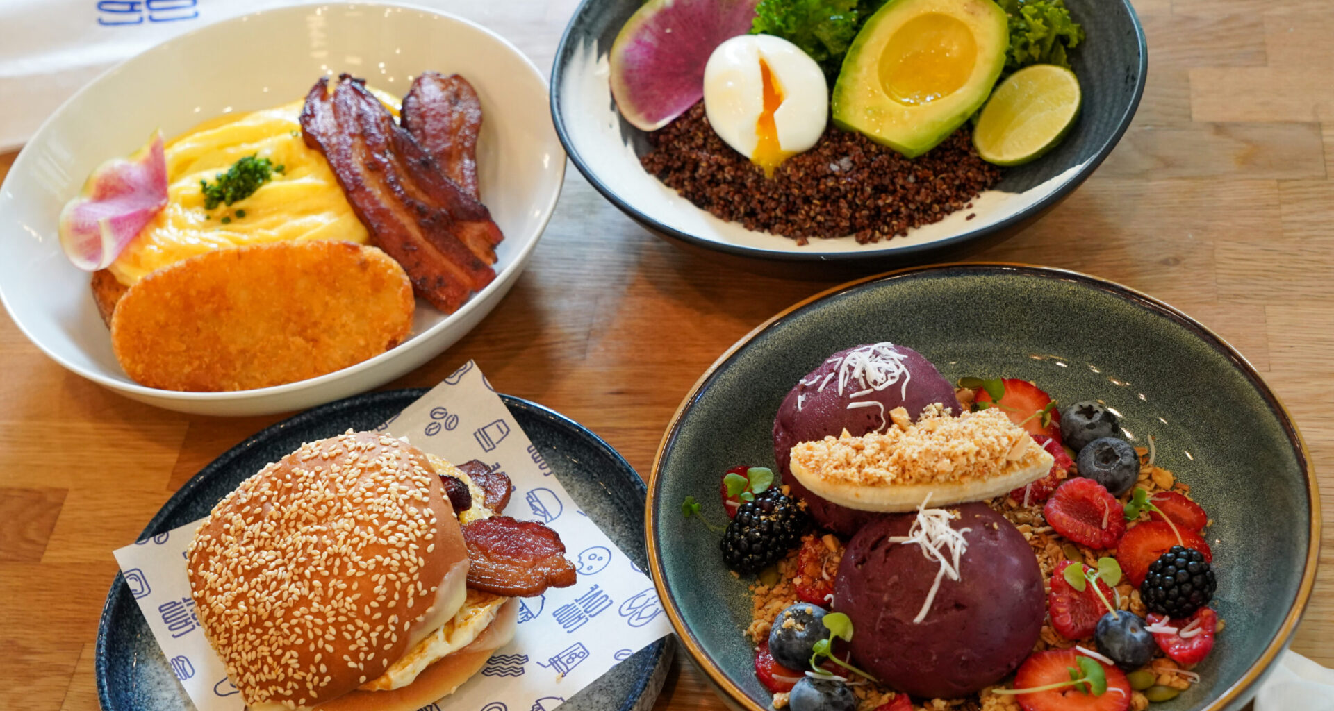Breakfast items at Camp Cove.