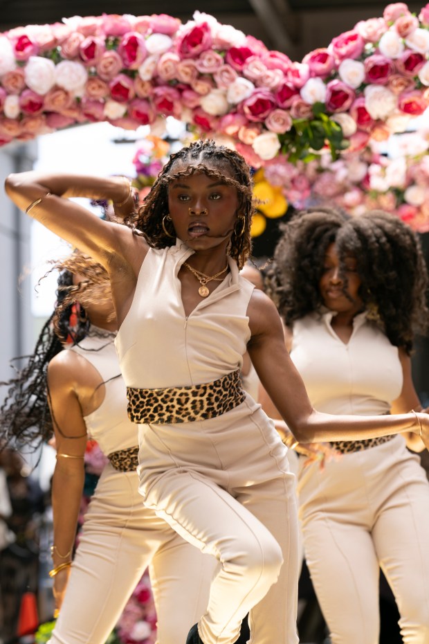 Heels Dance troupe performs during a Bay Area Black Fashion Expo show to celebrate Juneteenth, Friday, June 19, 2026 in Emeryville, Calif. (D. Ross Cameron for the Bay Area News Group)
