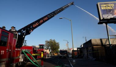 Oakland news: Fire destroys abandoned building on International Blvd.