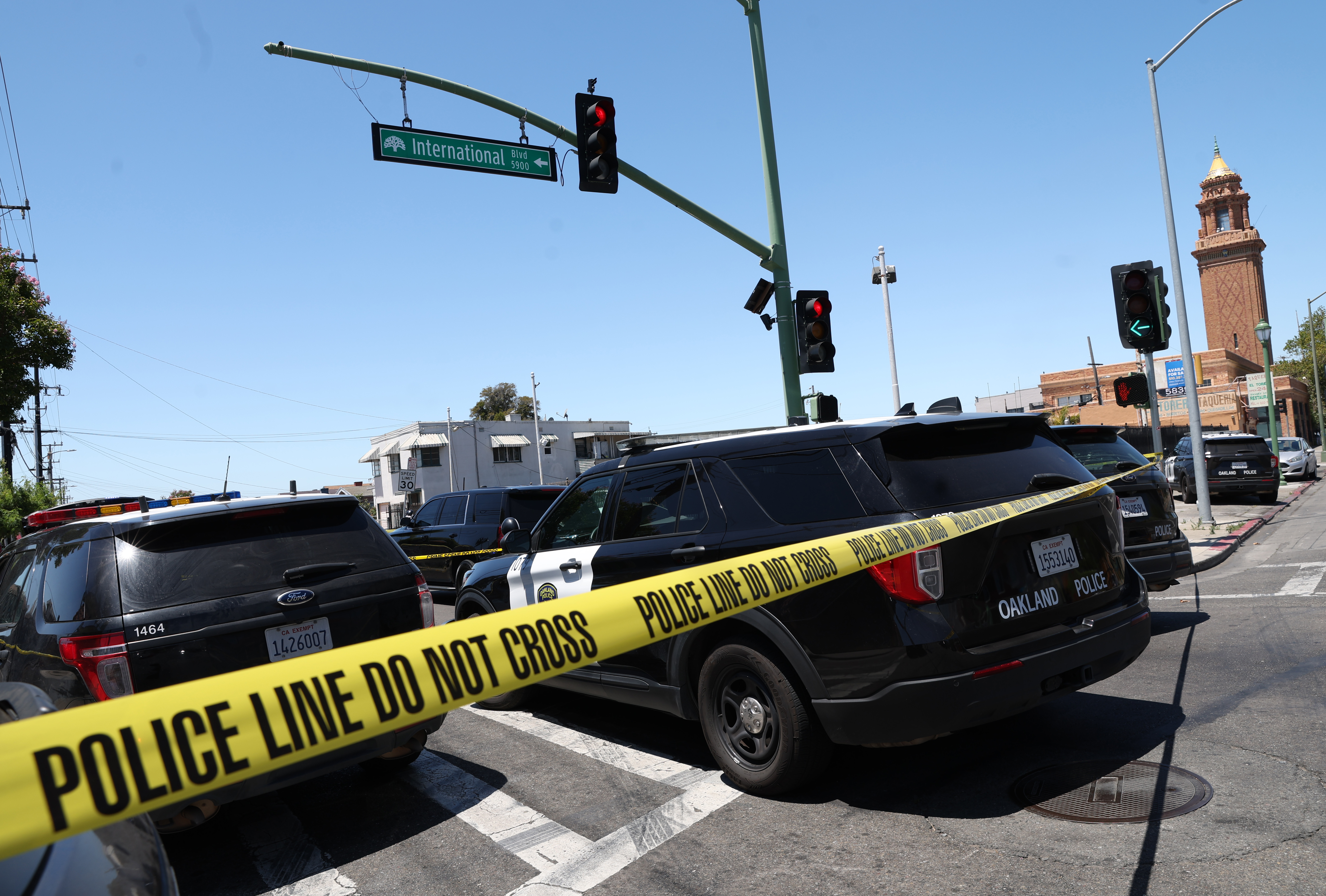 Oakland police investigate a fatal shooting on Seminary Avenue and...