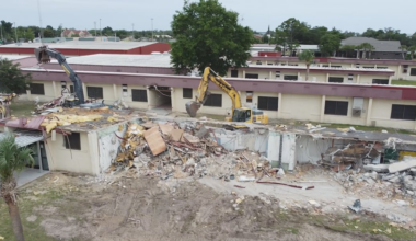 Demolition underway on Oakland Terrace School for Margaret K Lewis’ new facility