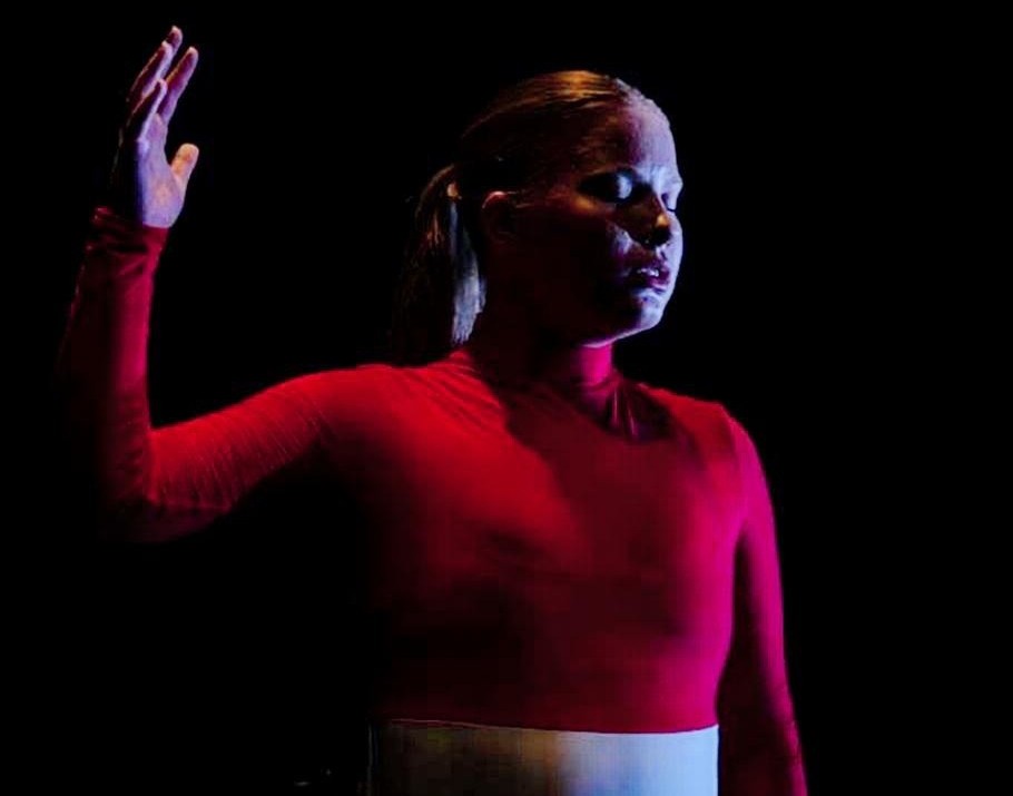 Emma Shane in her solo “Return to Instructions” - Photo by Josh Rose, courtesy of LMU.