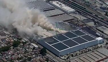 Firefighters cite progress against sprawling LA warehouse blaze