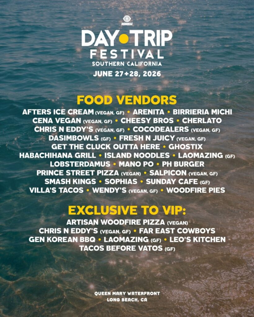Food Vendors for Day Trip 2026. (Day Trip)