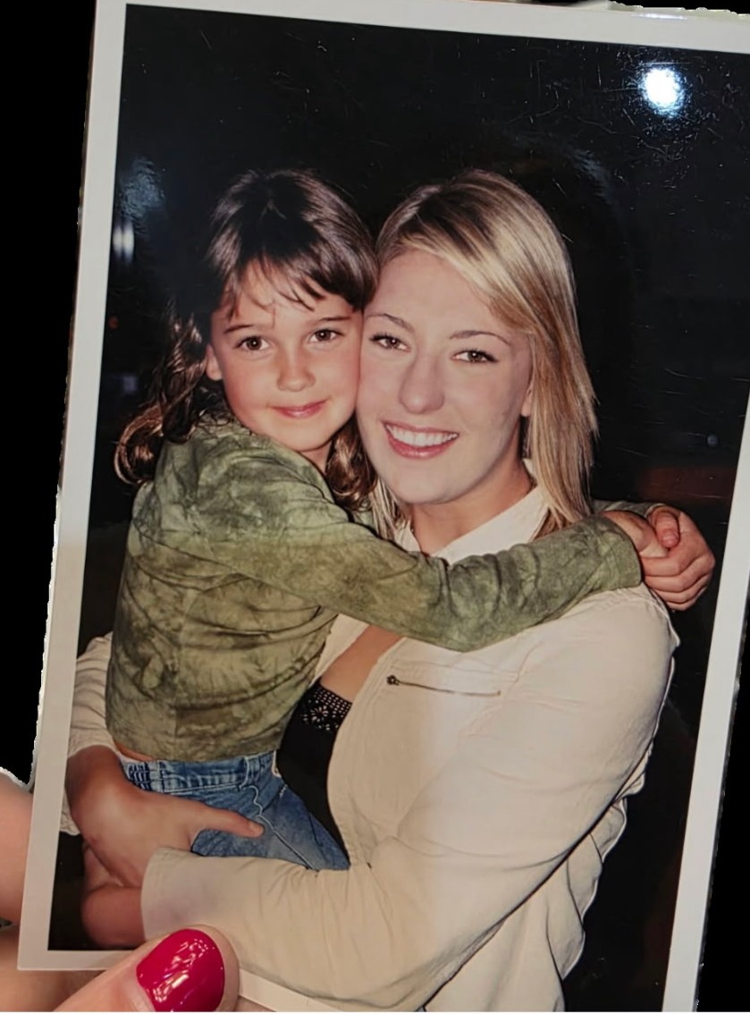 Megan Wright (right) and cousin Annie Ludwig (left) when Annie...