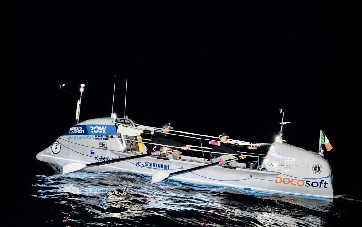 Liz Wardley and Andrew Breen at the start of the...