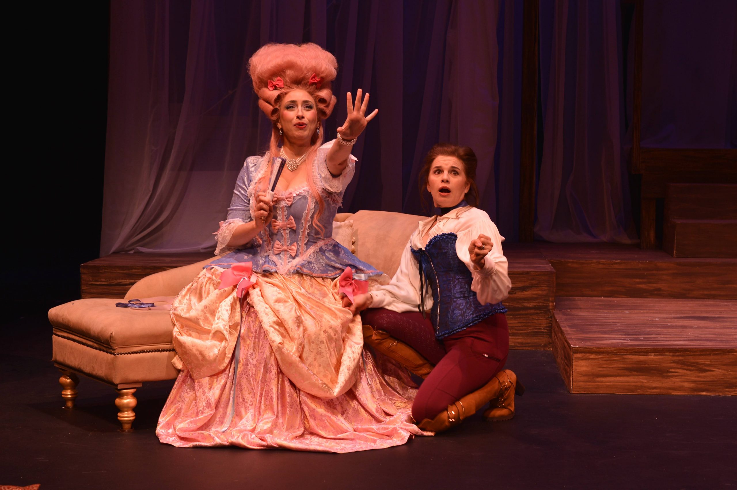 Lyndsi LaRose and Amie Farrell in ICT’s “The Revolutionists,” on...