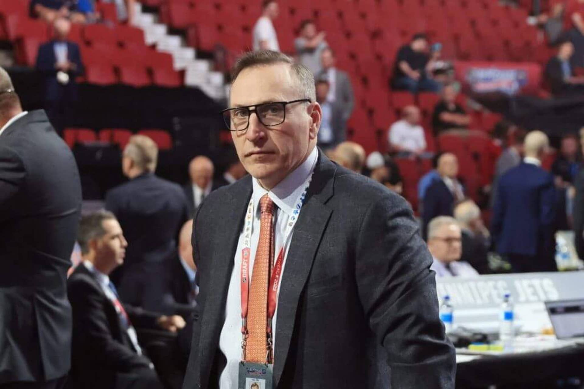 Pat Verbeek of the Anaheim Ducks attends the 2022 NHL Draft.
