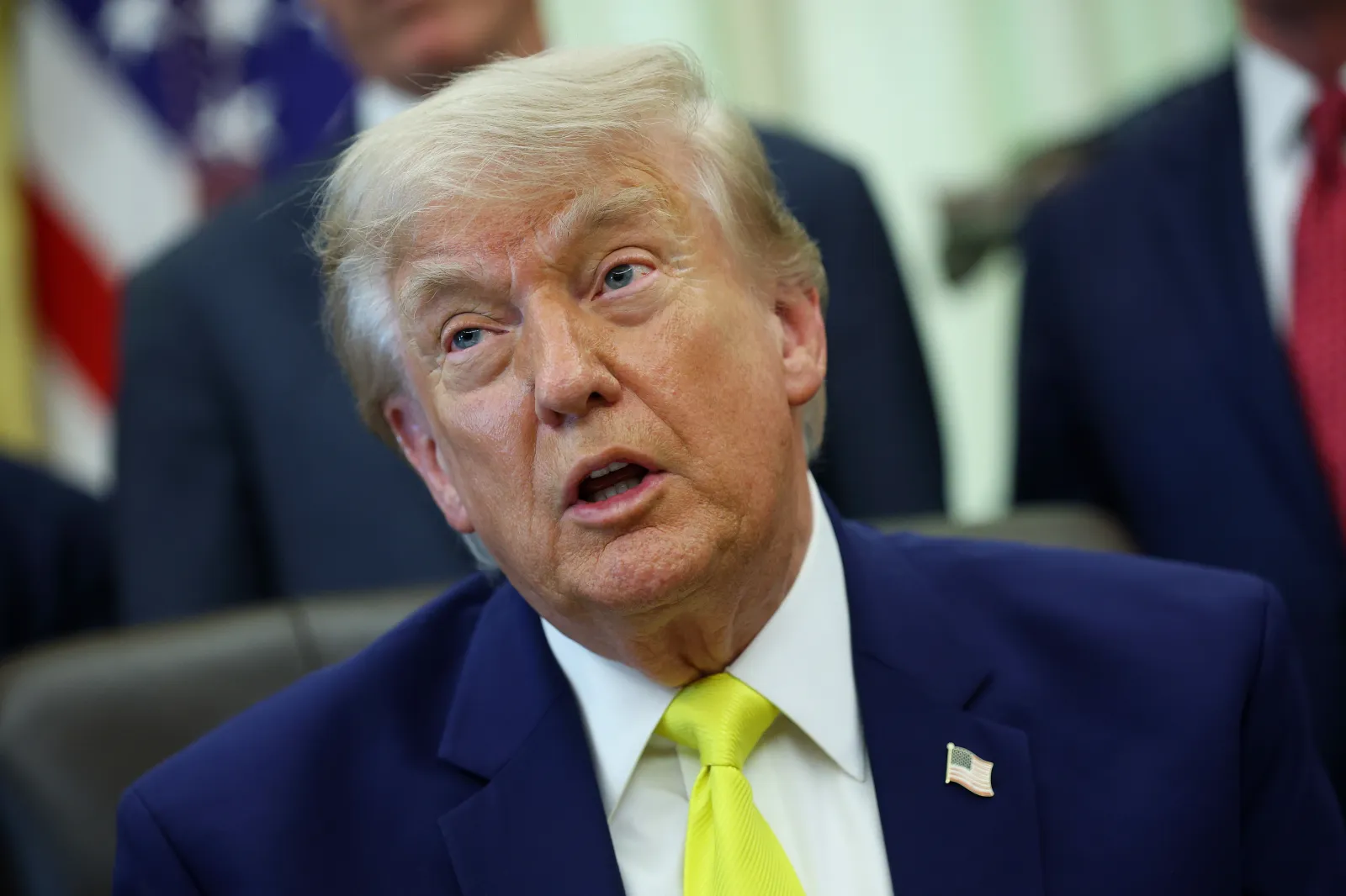 U.S. President Donald Trump speaks during a "Beautiful, Clean Coal" event in the Oval Office of the White House on June 04, 2026 in Washington, DC.