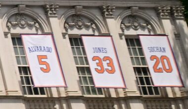Patrick Ewing retired number incorrectly used at Knicks’ parade – NBC Los Angeles