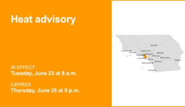 Heat advisory for Los Angeles County Inland Coast including Downtown Los Angeles from Tuesday to Thursday – Daily News