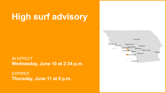 High surf advisory for Los Angeles County beaches until Thursday evening – breaking waves of 4 to 7 feet foreseen – Press Telegram