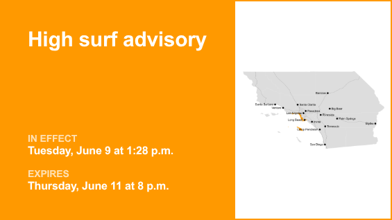 High surf advisory for Los Angeles County beaches until Thursday evening – waves of 4 to 7 feet possible – San Gabriel Valley Tribune