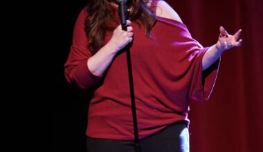 Holly Shaw shares a humorous moment during her acclaimed solo show Roar! at the Hollywood Fringe Festival.