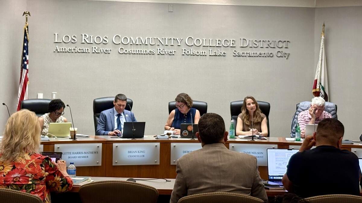 Trustees Dustin Johnson and Robert Jones announced at a Los Rios Community College District board meeting Wednesday, June 10, 2026, that they would not be running for reelection in November. Trustees Dustin Johnson and Robert Jones announced at a Los Rios Community College District board meeting Wednesday, June 10, 2026, that they would not be running for reelection in November.