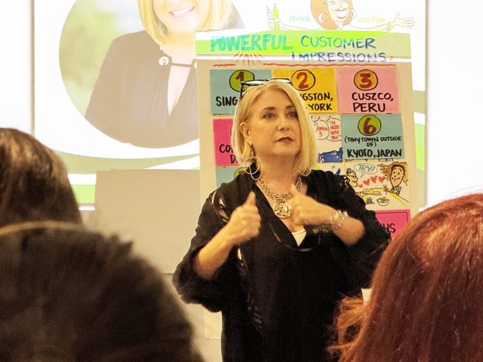 Global businesswoman Michelle Boos-Stone tells Los Al Chamber “powerful impressions” are the key