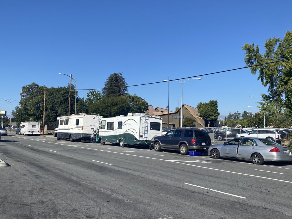 West San Jose street with RVs