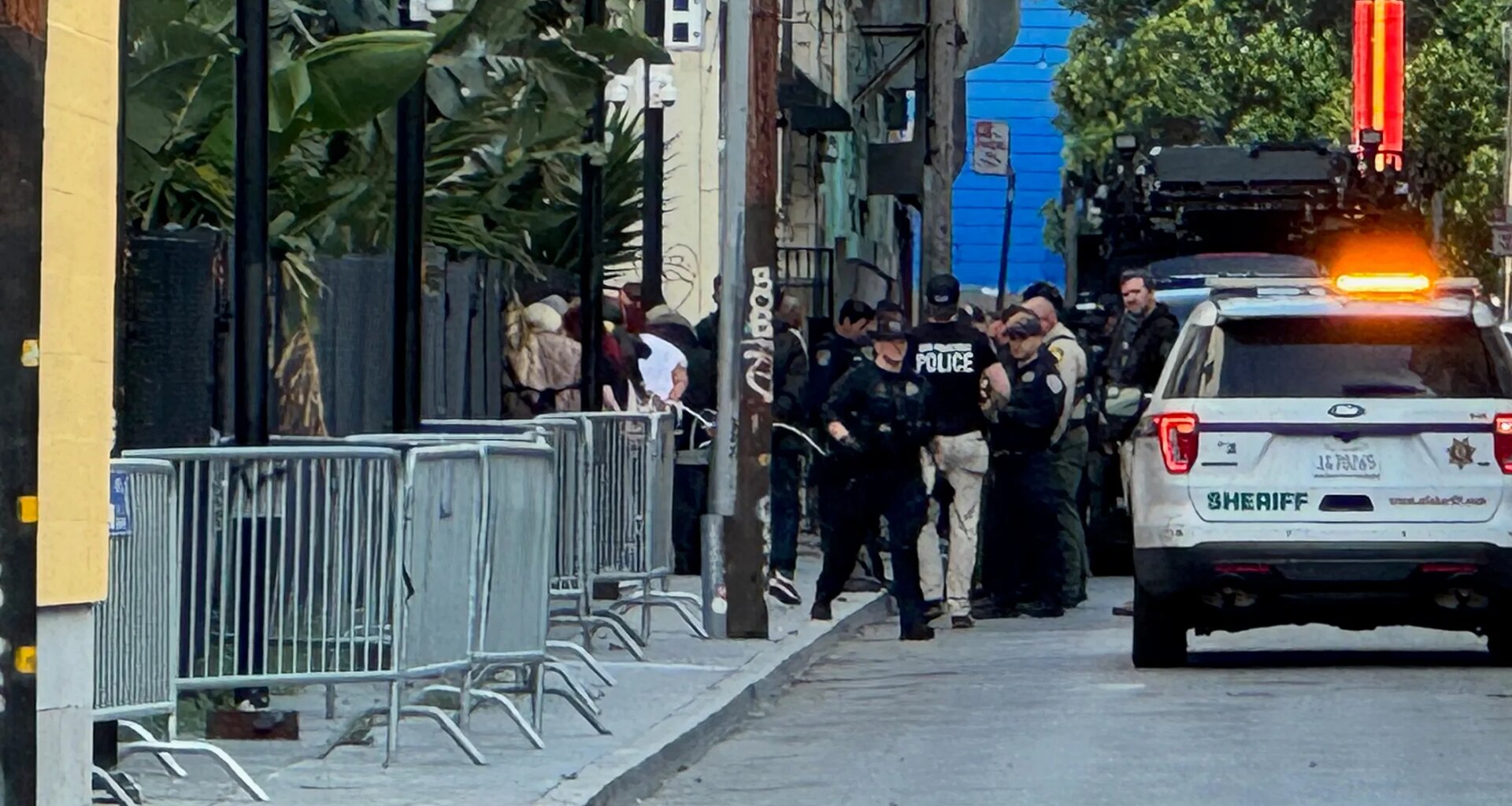San Francisco police swarm Mission District alley, detaining several
