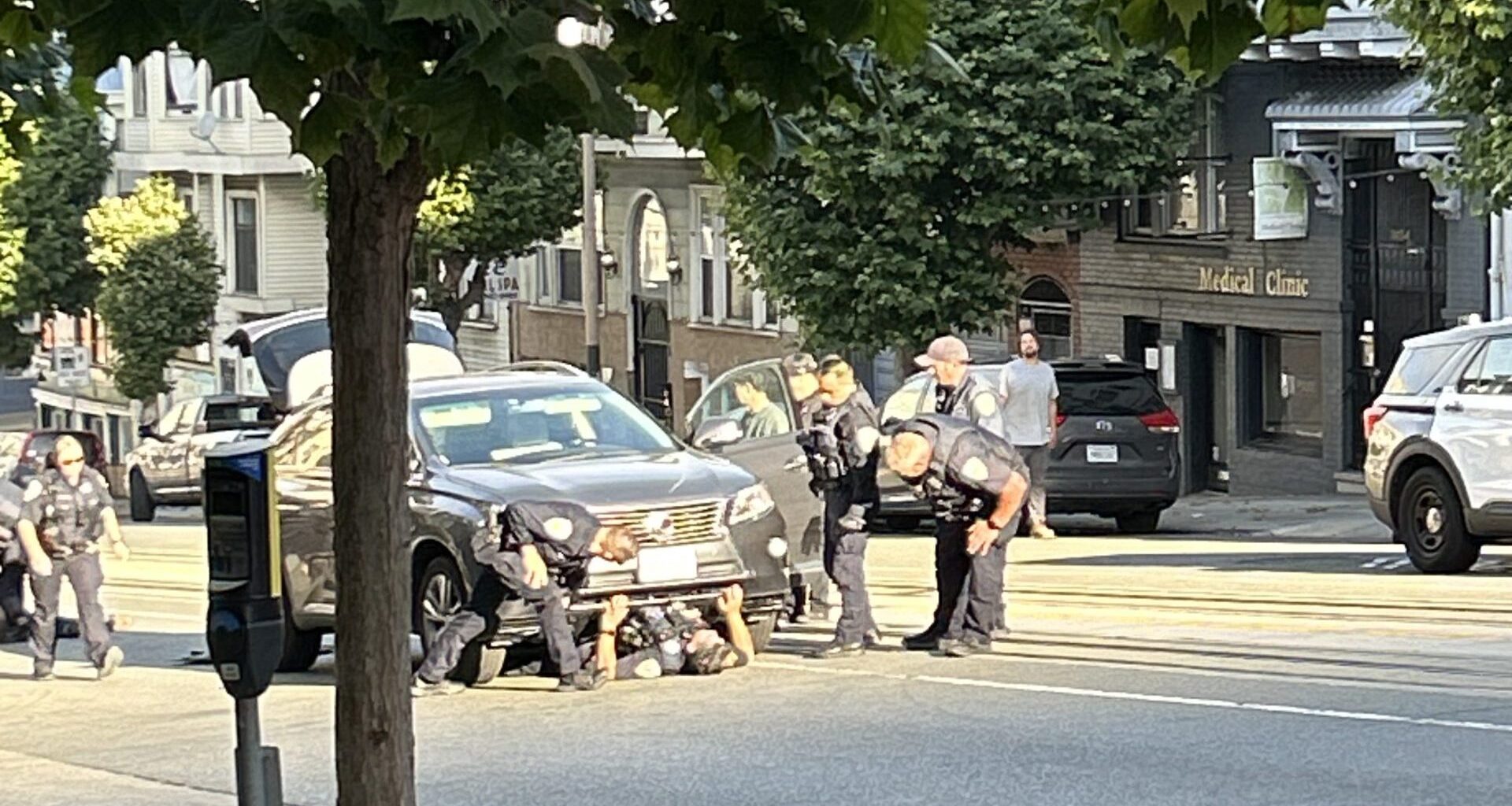 Theft suspect killed by car, 2 SFPD officers injured in police chase