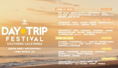 Insomniac has announced the 2026 Day Trip Festival lineup in Long Beach, featuring headliners Cloonee, Odd Mob and GORDO, with tickets going on sale Friday, April 24, 2026. (Insomniac)