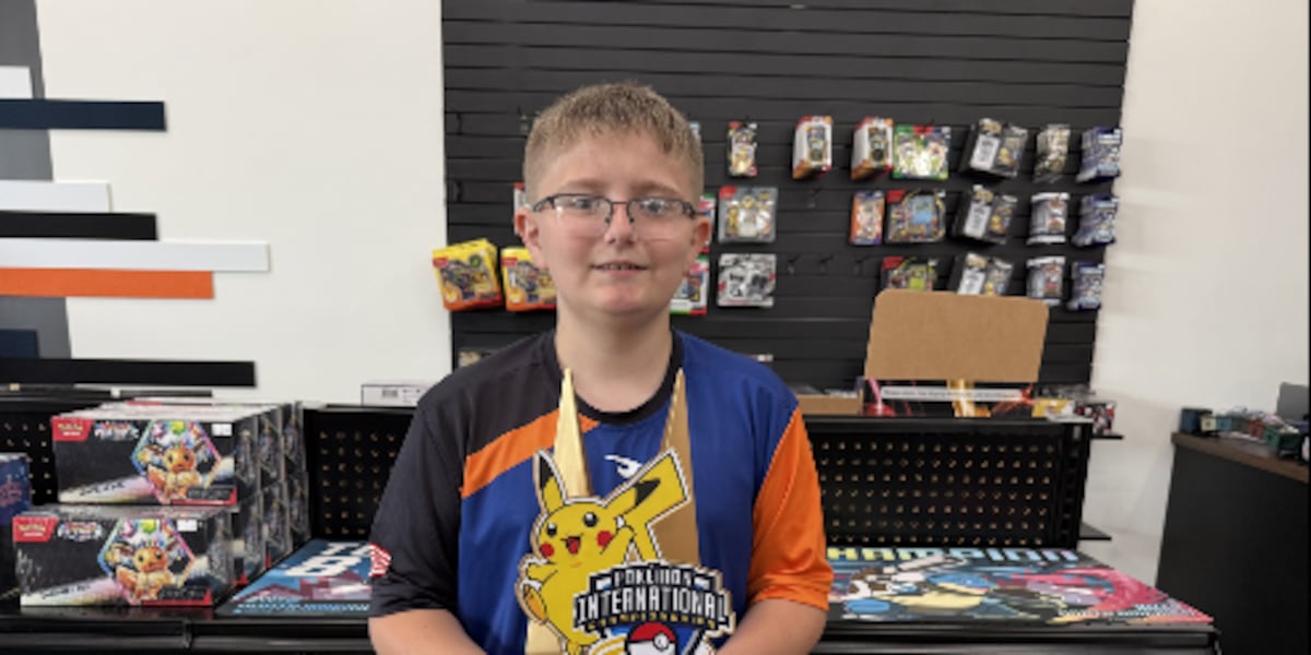 An 11 year old headed to San Francisco after becoming an International Champion playing Pokémon