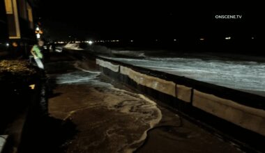 Powerful King Tide Flood Long Beach Oceanfront Homes – ONSCENE.TV