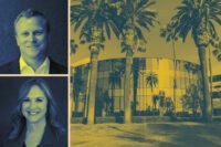 Drawbridge Realty’s Charlie McEachron; Orange County Health Care Agency director Veronica Kelley; 1700 East St. Andrew Place