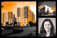California Strategic Growth Council executive director Erin Curtis with renderings of 1318 4th Street
