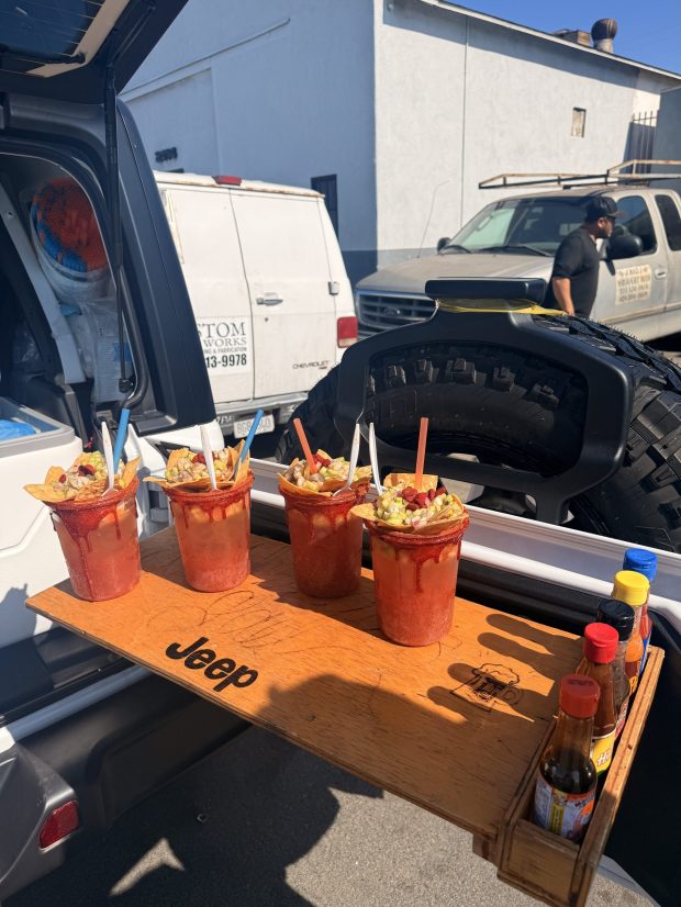 Michelada Gael serves homemade drinks from a Jeep in Compton. (Photo courtesy Michelada Gael)