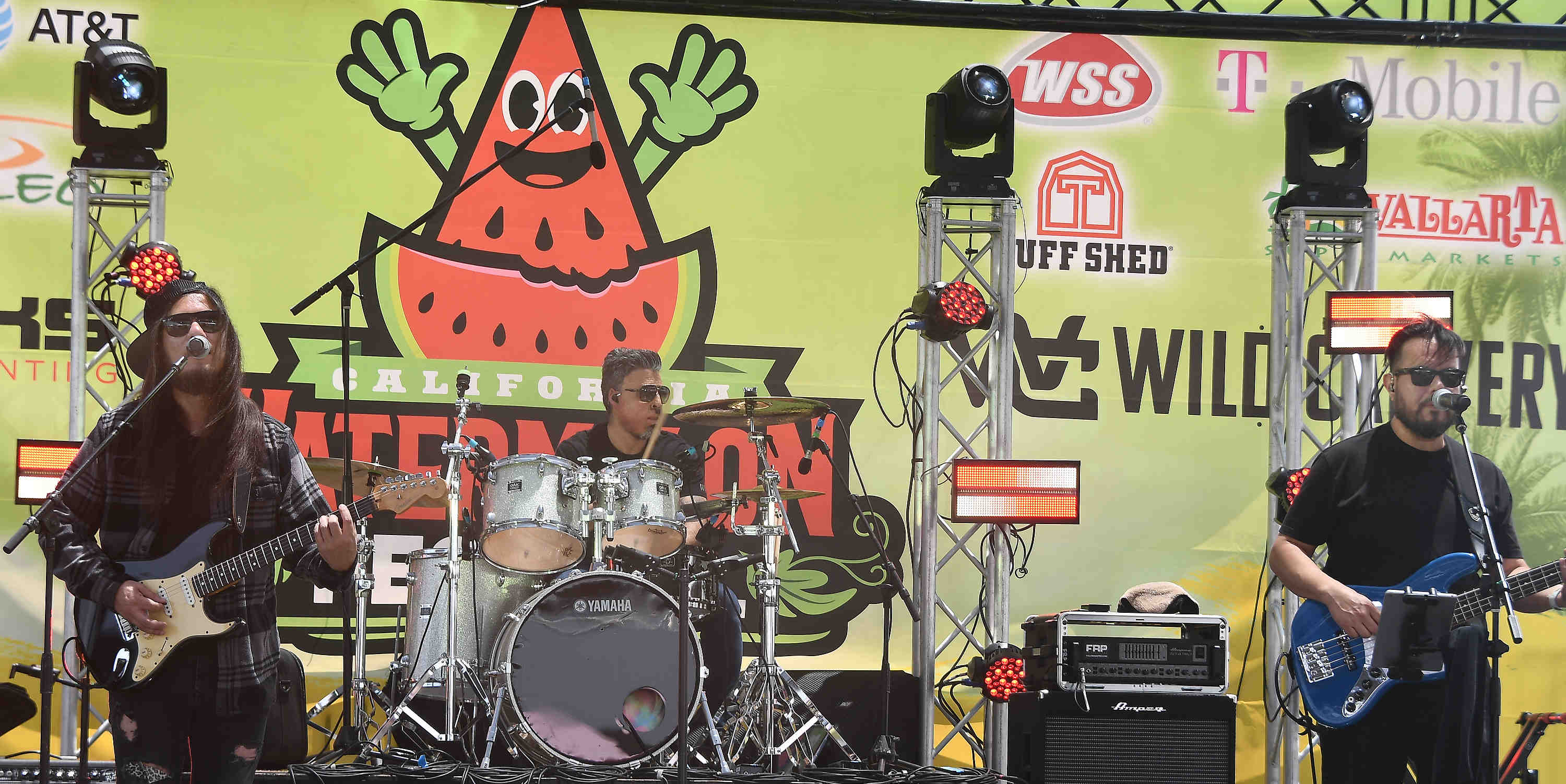 The band Gold Coast performs during the California watermelon festival...