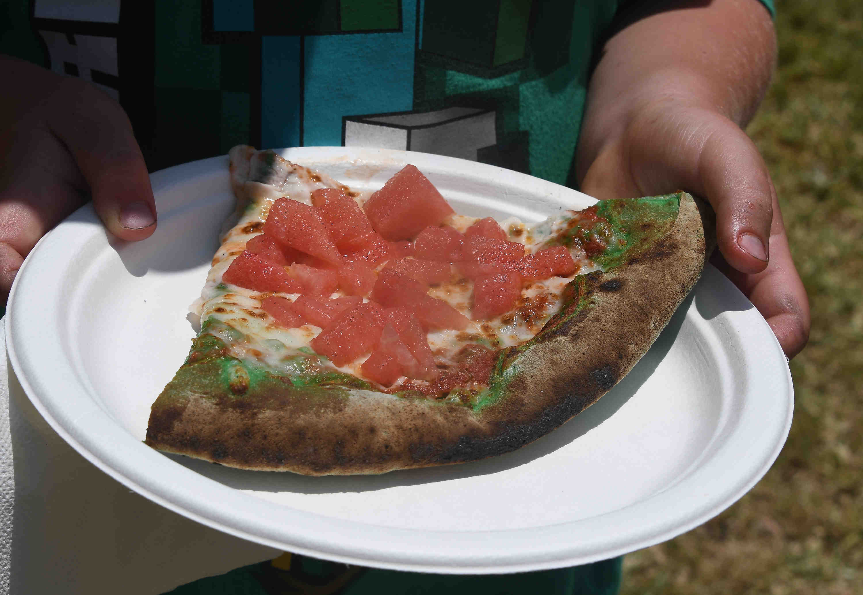 Pizzeria Principe serves some watermelon pizzia during the California watermelon...