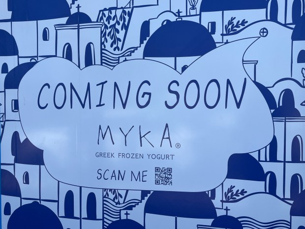 Myka Greek Frozen Yogurt is on its way to La Jolla. (Noah Lyons)
