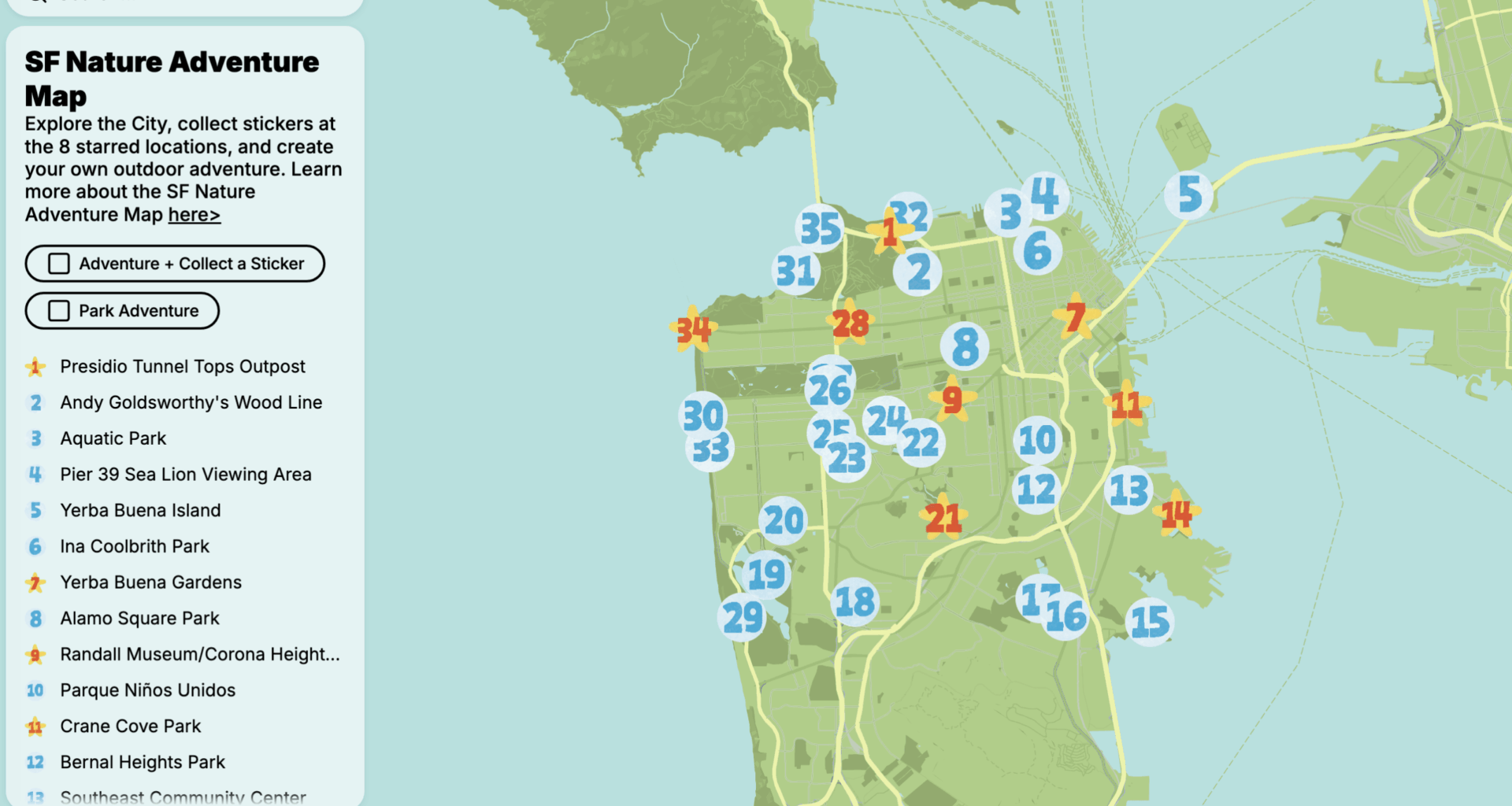 San Francisco launches nature adventure map to encourage outdoor exploration
