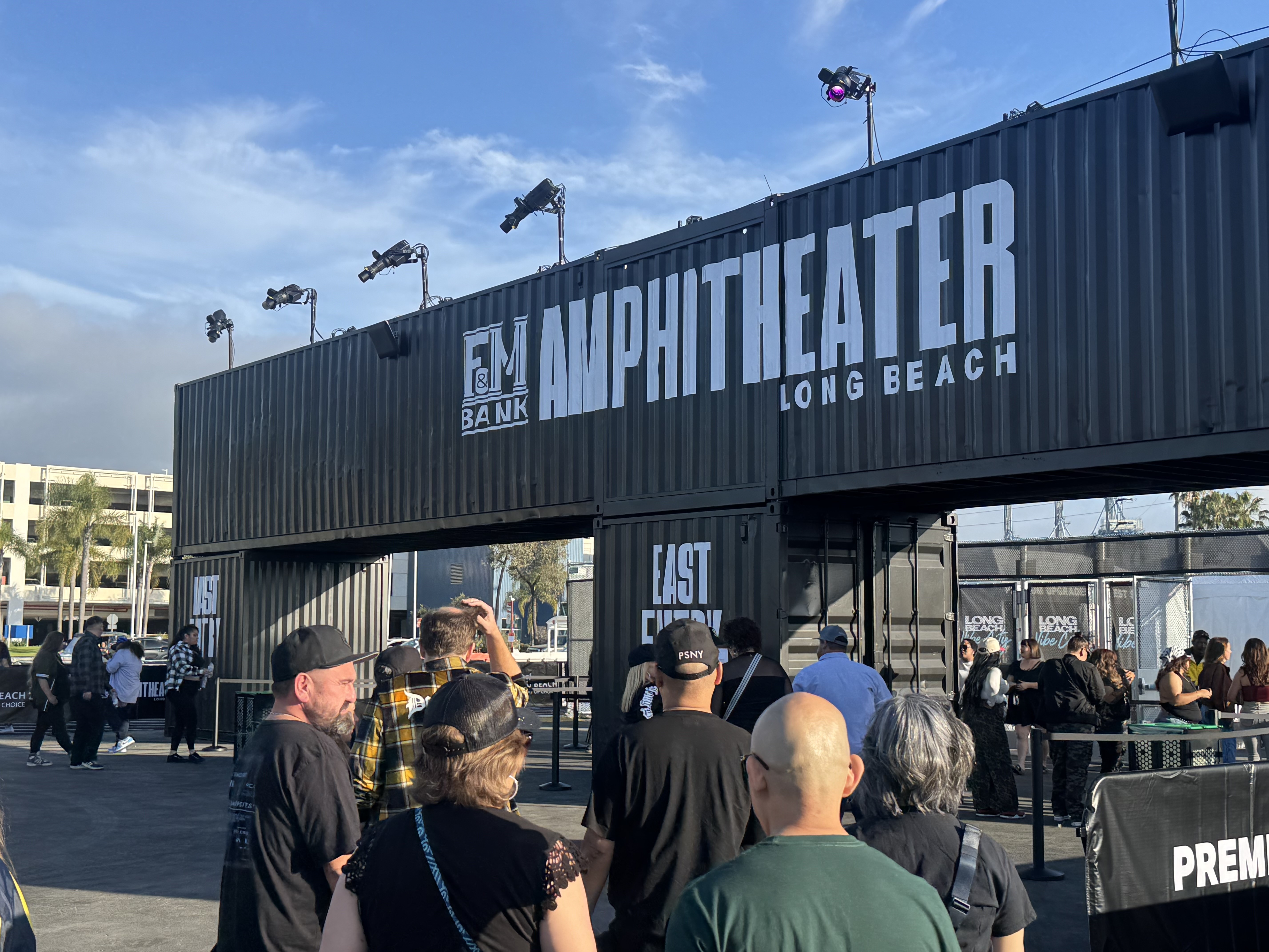 People head into the new F&M Bank Amphitheater of Long...