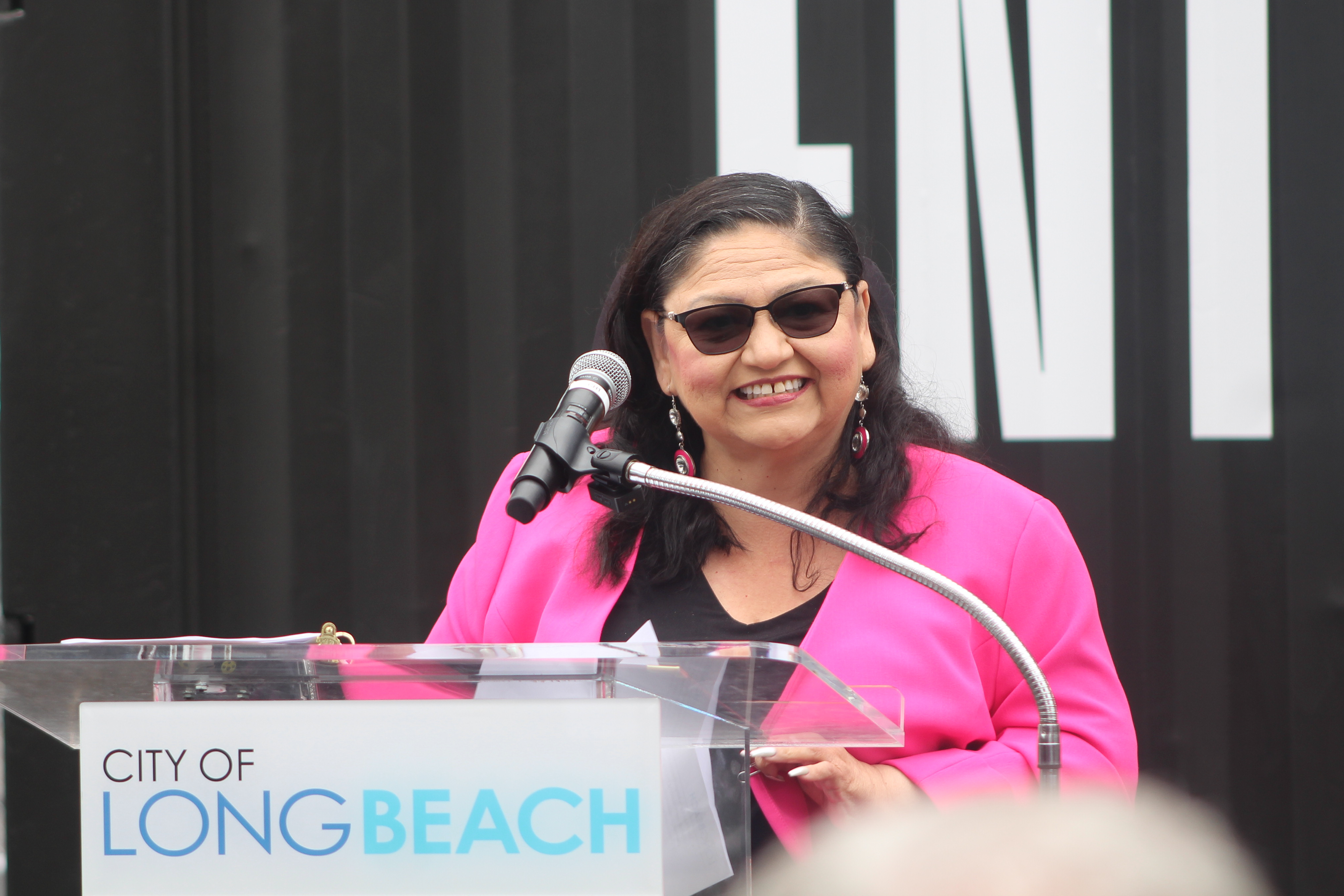 First District Councilmember Mary Zendejas at the ribbon-cutting ceremony for...