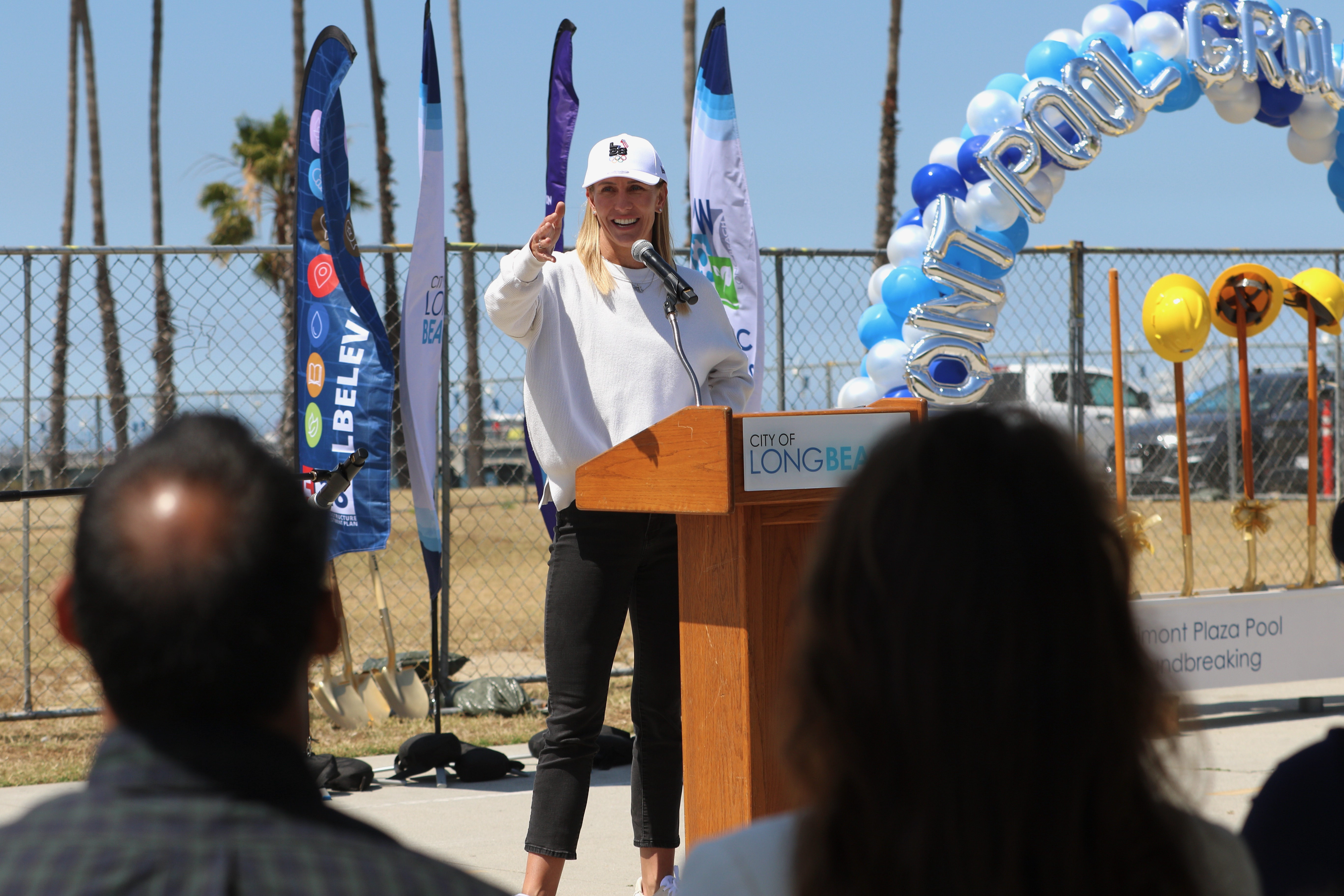 Olympic gold and bronze medalist in swimming Jessica Hardy speaks...